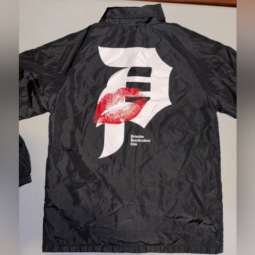 Primitive Heartbreakers Club Youth Skateboarding Streetwear Black Jacket Medium